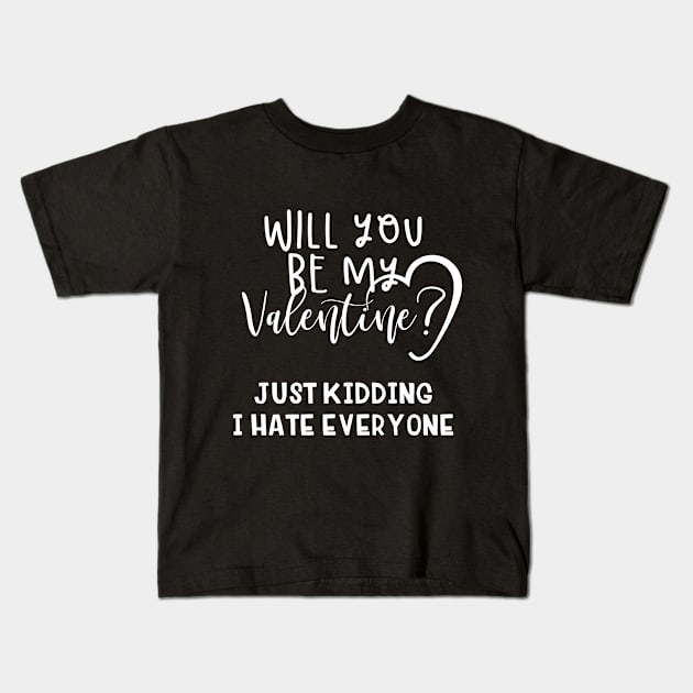 Funny Singles Valentines Day Gift Kids T-Shirt by BrightGift